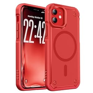 ORETECH Magnetic for iPhone 12 Case - 25FT Drop Proof, Matte Red