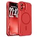 ORETECH Magnetic for iPhone 12 Case - 25FT Drop Proof, Matte Red