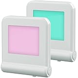 MLHHJ Plug in LED Night Light with Smart Dusk to Dawn Sensor, Multiple Color Changeable Nightlights for Midnight Convenience, Bedroom, Kids’ Room, Kitchen, Hallway, 2 Pack