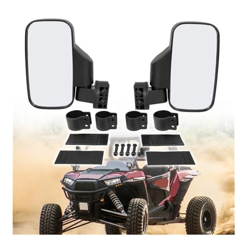 Espejos retrovisores universales para moto y espejo lateral UTV ATV de 2 pulgadas 3