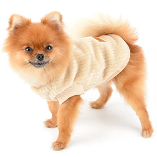 SMALLLEELUCKYSTORE-Pet-Ribbed-Fleece-Jumpers-Pullover-Sweatshirt-for-Small-Dogs-CatPuppy-Yorkie-Chihuahua-Warm-Sweater-Winter-Clothes