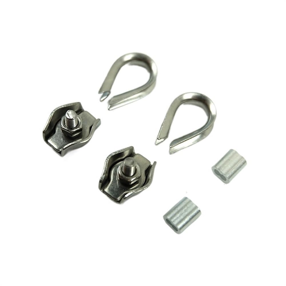Serre câble acier inox pince cosse et virole aluminium pour câble métallique 1mm 2mm 3mm