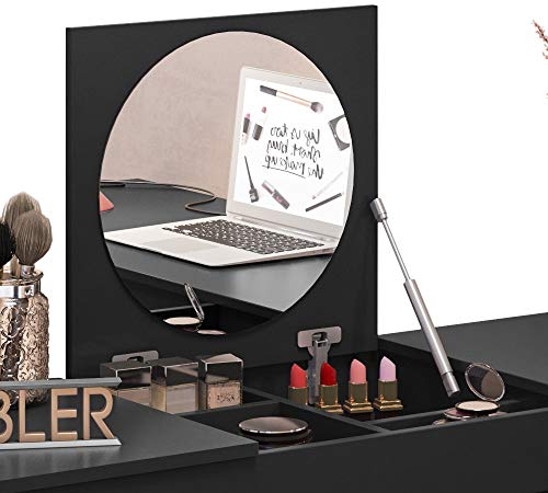 Escrivaninha Penteadeira De Canto Alexa Preto Mobler