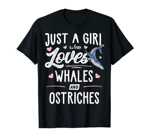 Just A Girl Who Loves Whales And Straußes Gift Women T-Shirt