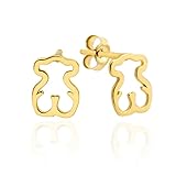  Lumari Gold-Boucles d\'oreilles en or 585 Gravure oursons- 585 (14k)