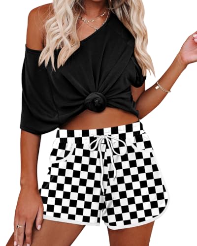 Image of For G and PL Women Summer Floral Beach Boardshorts with Pockets Swim Trunks