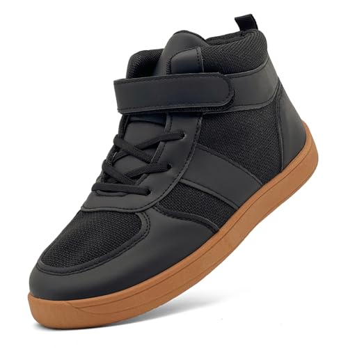 Kids Barefoot Wide Toe Shoes High Top Wrestling Boxing Shoes Comfort Hiking Boots Comfort Zero Drop Minimalist Sneaker for Little Big Kid