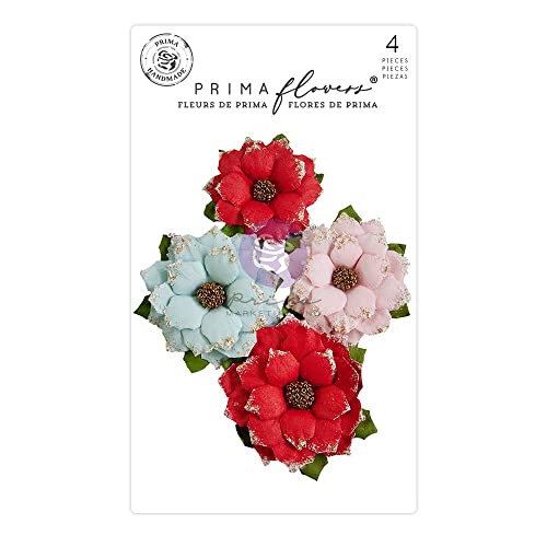Prima Marketing Mulberry Paper Flowers-Christmas Morning/Candy Cane Lane -FG661021 Cover