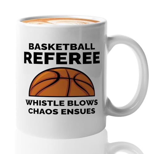 Taza de Cerámica para Árbitro de Baloncesto 11oz Blanca miniatura 1