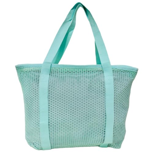 Bolsa De Praia Verde Tote Bag Tela Mesh Emborrachada Piscina