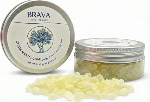 BRAVA Greek Chios Mastiha (Mastic Gum) 25g First Grade Premium Natural Resin | مستكة خيوس اليونانية متوسطية 25ج درجة أولى ممتازة