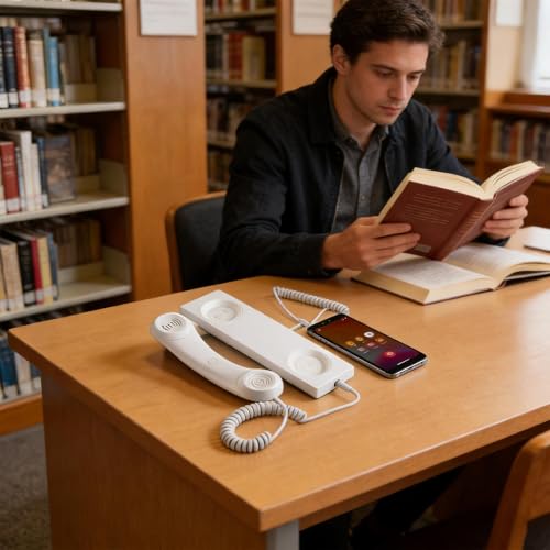 Combiné de téléphone rétro Type-C ergonomique avec microphone - 2