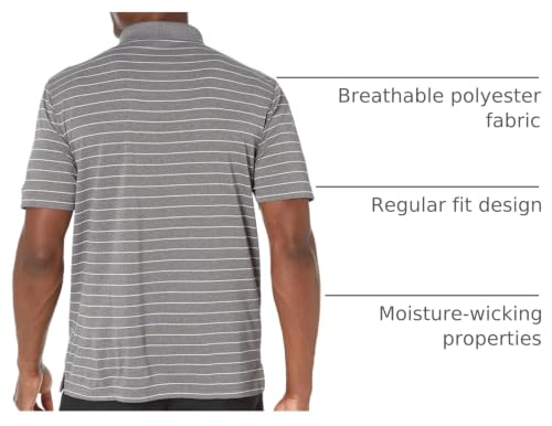 Image of Amazon Essentials Men's Regular Fit Golf Polo Shirt, Moisture-Wicking Quick Dry, Recycled Polyester, Short Sleeve
