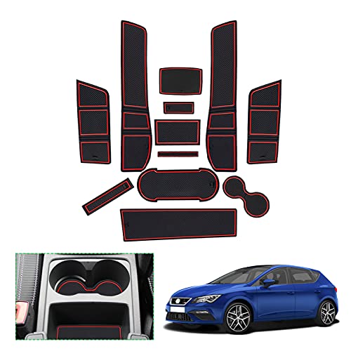 Alfombrillas GAFAT Alfombrillas antideslizantes para Seat Leon Cupra Leon 5F FR ST 5D MK3 2017 2018 2019, alfombrillas de goma para...