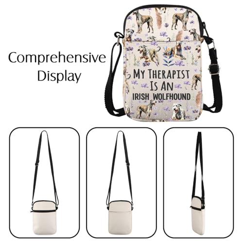 Irish Wolfhound Owner Gift My Therapist Is An Irish Wolfhound Crossbody Bag Pet Lover Gift For Women4