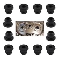 MHMondawn 12Stück Topfträgergummis,Gummifüße,Rostgummifüe,Kompatible Rostgummifüße für Topfstützen mit 5mm Stäben von Dometic,Smev und Thetford Wohnmobilöfen Zubehör-Schwarz