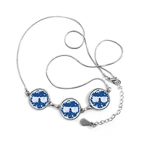 Bijoux collier symbole de paix bleu idéal pour sublimer vos tenues