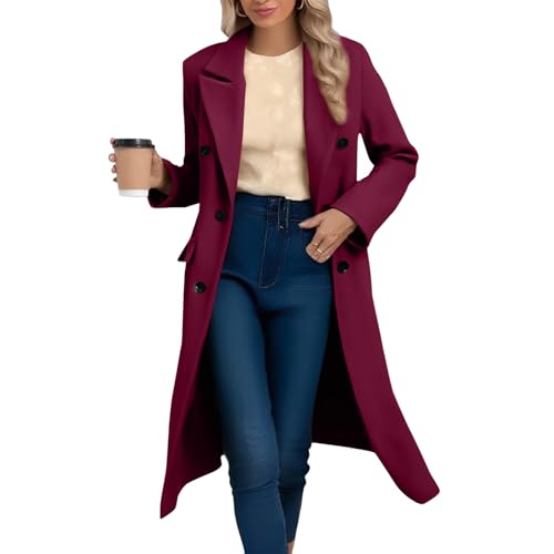 Trench coat long femme chaud pour l'hiver et les cérémonies habillées