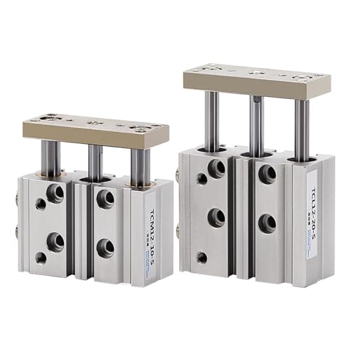 Cilindro de tres ejes serie TCM modelo TCM12x50 para guiado neumático 3