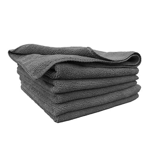 Grey 3 Pack Microfiber Cleaning Towel - Superior Cleaning Power For A Spotless Home, Cars And Electronics - Lint-Free & Scratch-Free Surfaces - Washable & Reusable #TOP3