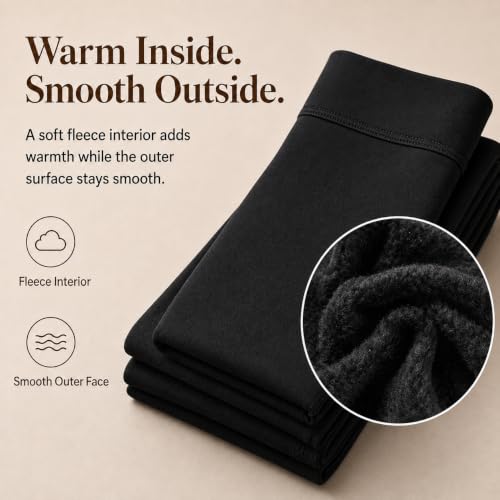 Image of DancMolly Plus Size Fleece Lined Tights Winter Warm Womens Tights, High Waisted Opaque Pantyhose