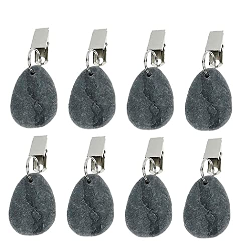 lujiaoshout Tischdecke Anhänger Teardrop Tischdecke Gewichte Aufhänger Garten Picknick Clips Grau 8PCS Gadget Cover