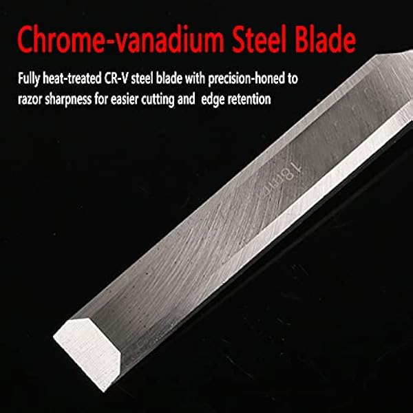 För träbearbetning 7-bitars Trä Mejsel Uppsättning Professionella Trä Mejsel Verktygssatser Cr-v Konstruktion Träsnideri Mejsel Plattskärmskniv Med Knivskyddskepsar För Träbearbetning(Size:7 set)