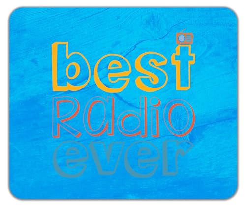 Shopagift Best Radio Ever Mouse Mat Pad Broadcasting Broadcast Station 24cm x 19cm