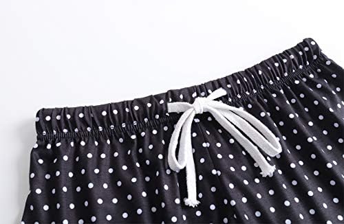 VENTELAN Pajama Set For Women Cute PJS Summer Short Sleeve Shorts Sleepwear - Image 7