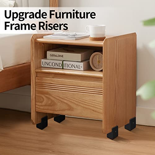 RCHYFEED Betterhöhung 2 Zoll Verstellbarer Schraubklemme, Möbelerhöhung 5 cm passend für Fußstärke des Bettes von 0 bis 1,5 Zoll, Robuste Betterhöher für Sofa Schreibtisch Schrank, Unterstützt 5000 lb - Image 6