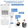 WADEO Rainwater Collection System, Downspout Diverter Fits for 2"x 3" or 3"x 4" Residential Downspouts, Rain Barrel Diverter Kit with Adjustable Valve and Filter, 5FT Hose, White #4
