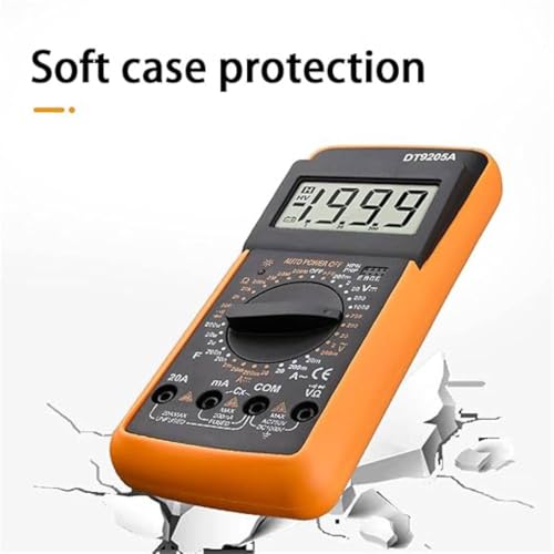 Image of DT-9205 Digital Multimeter | Auto & Manual Ranging | AC /DC Voltage, Current, Resistance, Continuity, Diode, Transistor Test | Portable Handheld LCD Meter for Electronics & Home Use