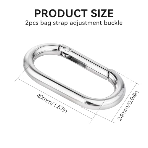 Mozeat Lens 559080_5_78GTIL1N 2 Pcs Spring O Ring Clip For Purse Strap Oval Snap Clip Silver Keychain Clip Key Rings For Keychain Alloy Round Buckle Key Hook Purse Strap Extender Clip thumb #1