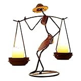 ≈ Style amélioré : avec une variété de styles au choix, notre bougeoir africain ajoute une touche artistique à votre décoration d'intérieur. La corde enroulée autour de la ferronnerie lui donne une touche charmante, parfaite pour créer une atmosphère chaleureuse pendant ces moments lents.