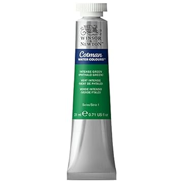 Winsor & Newton Cotman 21ml Water Colour Tube - Intense Phthalo Green