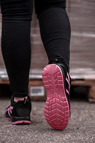 ACE Aurora Frauen-Arbeitsschuhe - sportliche Sicherheitsschuhe für die Arbeit - S1 SRA - Schwarz/Pink - 38