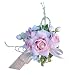 Arlai Pack of 1, Bridal Wrist Corsage Wedding Party Prom Bridesmaid Flower Bracelet Pink