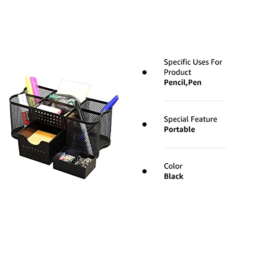 Decobros Desk Supplies Organizer Caddy, Black #TOP1
