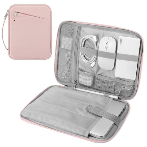 Image of MoKo 13-14 Inch Laptop Sleeve Bag Padded Protective Carry Case with Handle | Fits Mac Neo 13-inch A18 Pro, Mac Pro 14-inch M5 /M4 /M3 /M2 /M1 and Air 13-inch M5 /M4 /M3 /M2 /M1, Pink