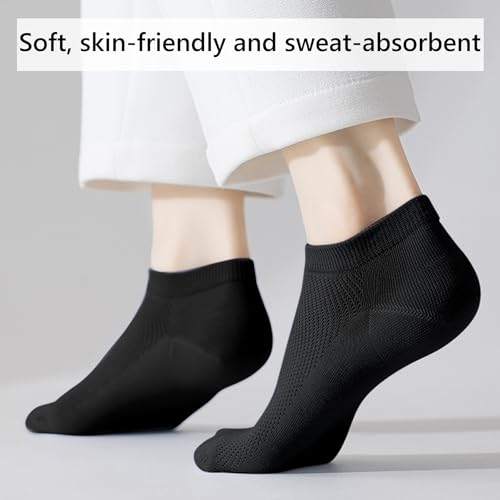 Image of MUQU Socks for Women Ankle - 6 /10 Pairs Low Cut Thin Athletic Cotton Casual Socks Mesh Breathable for Summer