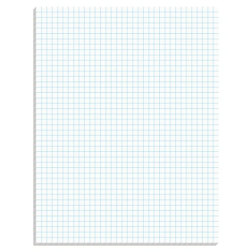 Tops Quadrille Pad, Gum-Top, 8-1/2 X 11 Inches, Quad Rule , White Paper, 50 Sheets Per Pad 12 Pack (3314) #TOP6