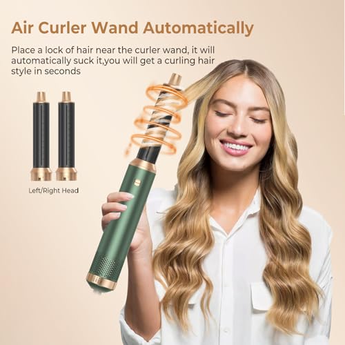 Image of 5 in 1 Upgrade Hair Dryer Brush Set Blow Dryer Brush, Negative Ion Air Styler Curling Wrap Air Curler, Hot Air Brush Curling Iron Hair Styling Tools As A Gift for Straight /Curl /Dry /Smooth