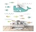 Adesivi murali Carta da parati Fashion Creative creatura del mare pesce cartone animato Adesivo murale in vinile 450x300cm
