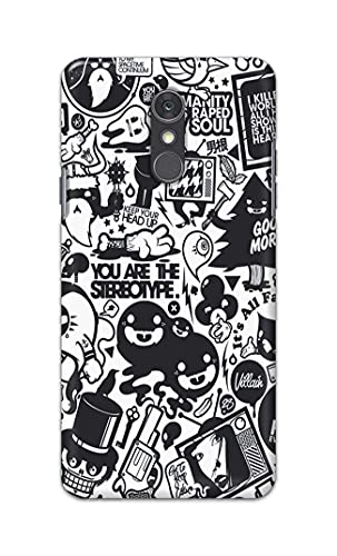 Image of Printed Hard Back Cover Case for LG Q7 | LG Q7 Plus Back Cover (Mixed Cartoon) -203