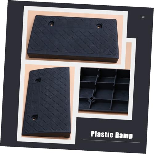 Rampa de plástico para vehículo 50x27x9cm triángulo negro de caucho miniatura 3