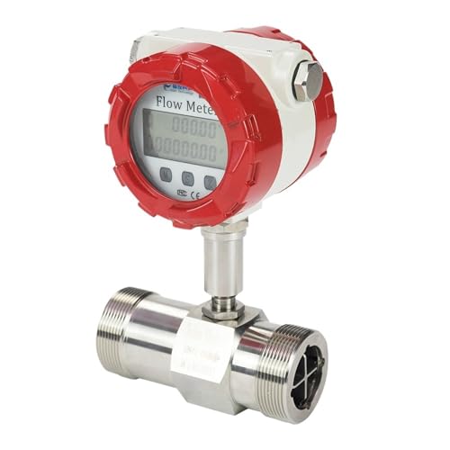 SS304 Digital LCD Thread Turbine Flow Meter for Water/Alcohol/Milk/Oil Clean Liquid 4-20mA Pulse Output Industrial use(DN4)