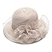 Produktbild MAIZ Hochzeitshut Frauen Organza Kentucky Derby Hut Tea-Party-Hut-Dame-Kirche Hüte Frauen Kräuselt Hochzeits-Hut Sommer-Braut Cap, 8 Farben (Color : Khaki)