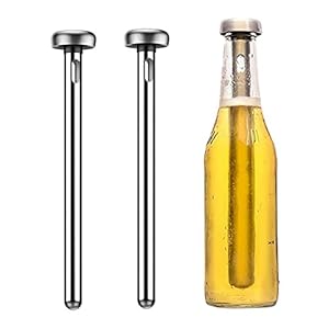 Bierkoelingstok 2 stks, roestvrijstalen bar stick dranken koeler, draagbare koelkast voor koeling drankjes, geschikt…