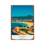 Spain Beach Coastal Metal Wall Art Metal Tin Sign Wall Decor Funny Vintage Tin Sign Poster For Cafe Bar Restaurant Supermarket Shop 8 x 12 Inches