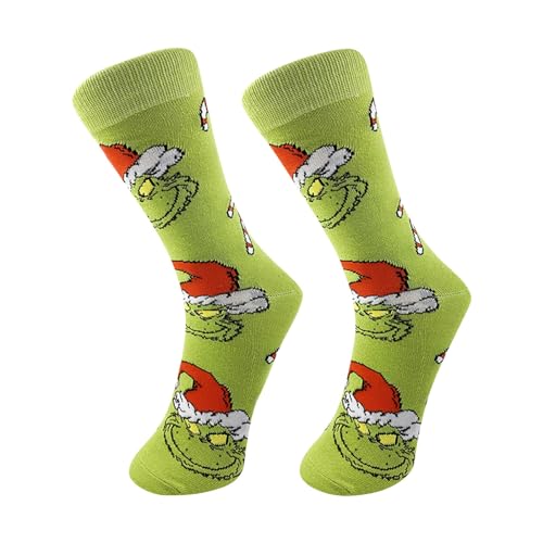 Shangpengb216 Funny Grinchma Christmas Socks Gifts - Cute Cartoon Monsters Soft Socks (Polyester, Multicolor-D)
